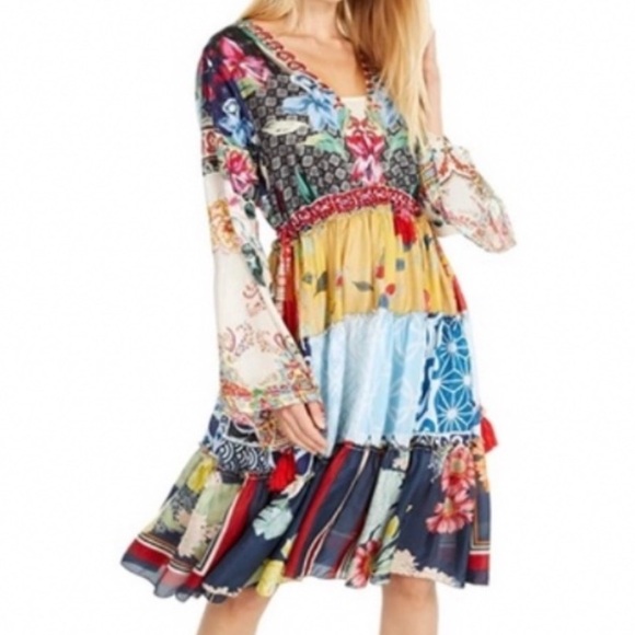 Johnny Was silk Dunas dress NWT - Picture 14 of 16